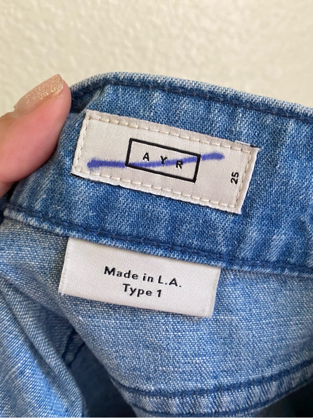 AYR The Hooky Jeans Wide Leg Baggy High Rise Pleated Cotton Hemp Blue - Picture 7 of 8